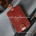 top quality branded leather luggage tag